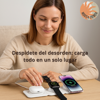 Cargador 3 en 1 Inalámbrico - Organiza tus dispositivos