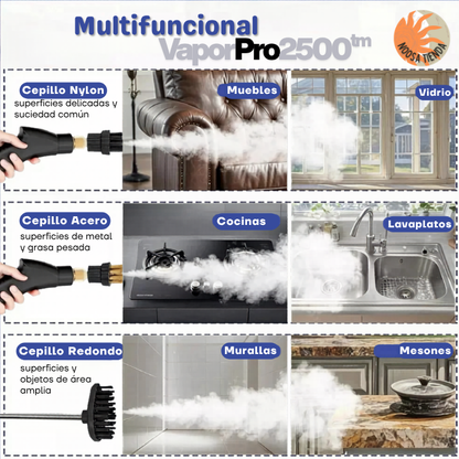 VaporPro 2500 — Elimina grasa, bacterias y manchas