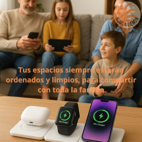 Cargador 3 en 1 Inalámbrico - Organiza tus dispositivos