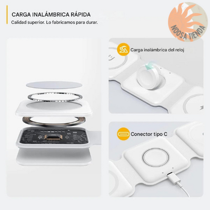 Cargador 3 en 1 Inalámbrico - Organiza tus dispositivos