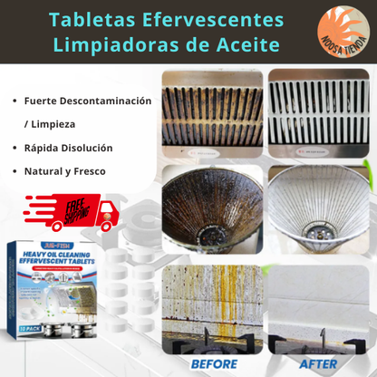 10 Pastillas Efervescentes de Limpieza Multiuso