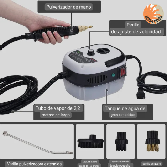 VaporPro 2500 — Elimina grasa, bacterias y manchas