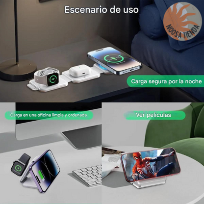 Cargador 3 en 1 Inalámbrico - Organiza tus dispositivos