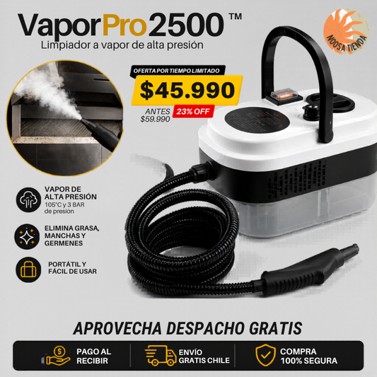 VaporPro 2500 — Elimina grasa, bacterias y manchas