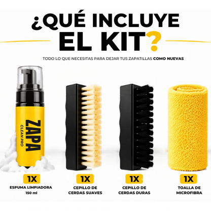 KIT ZapaClean Pro: Devuélvele el tono original a tus zapatillas en minutos!